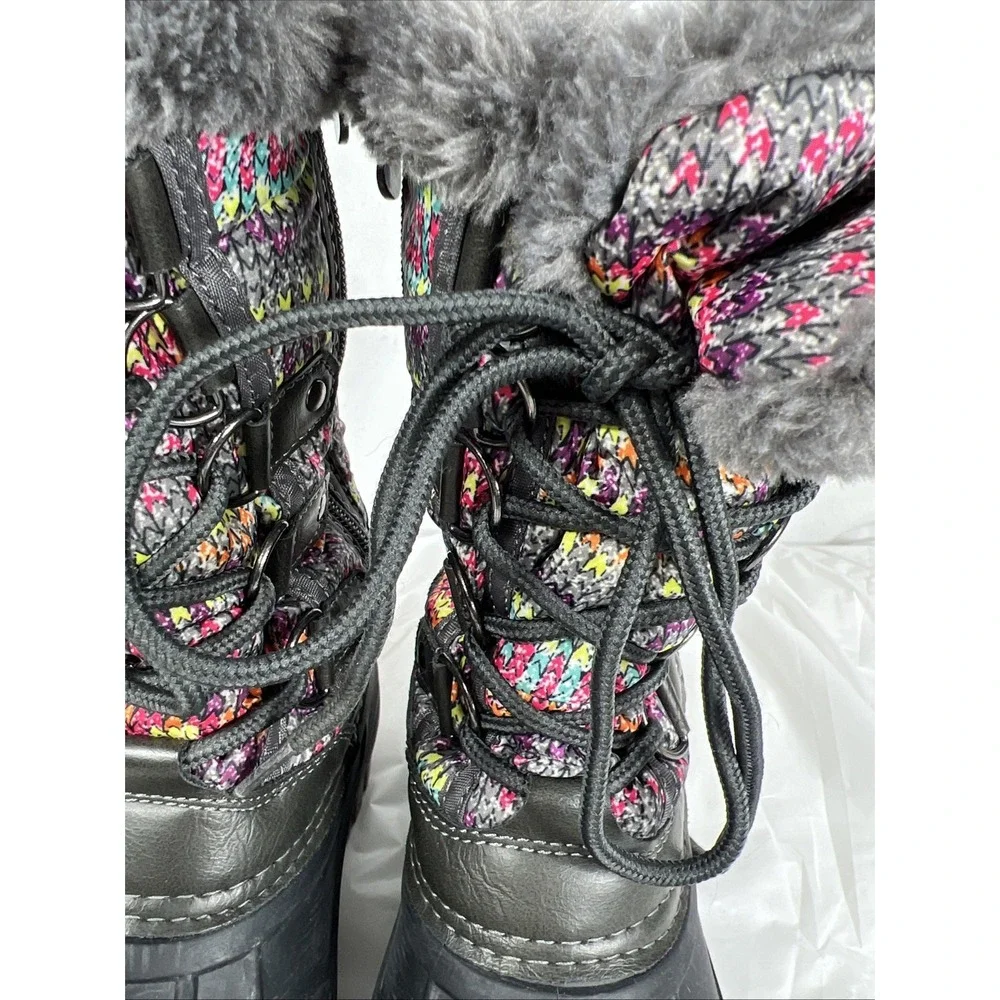 Dream Pairs Girls Size 11  Snow Boots Waterproof‎ Warm Cozy Anti-slip
